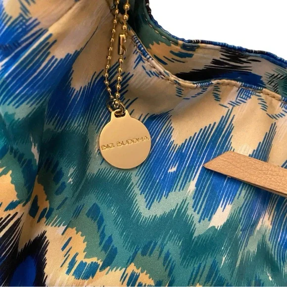 Big Buddha Blue and Tan Hobo Bag NWOT - Picture 3 of 16